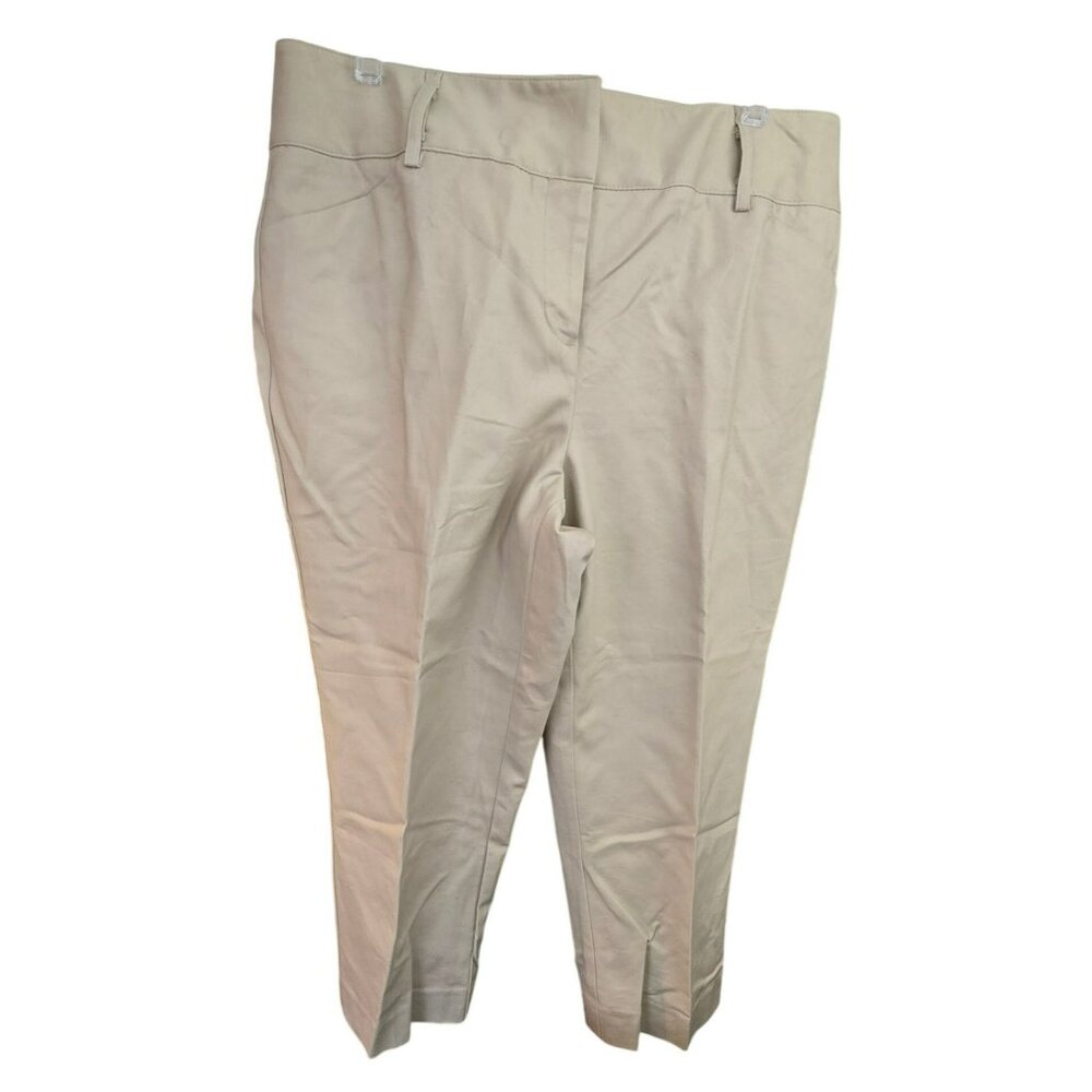 Dana Buchman Capri Pants Signature Womens Beige Size 14 Cotton/Spandex JJ4240